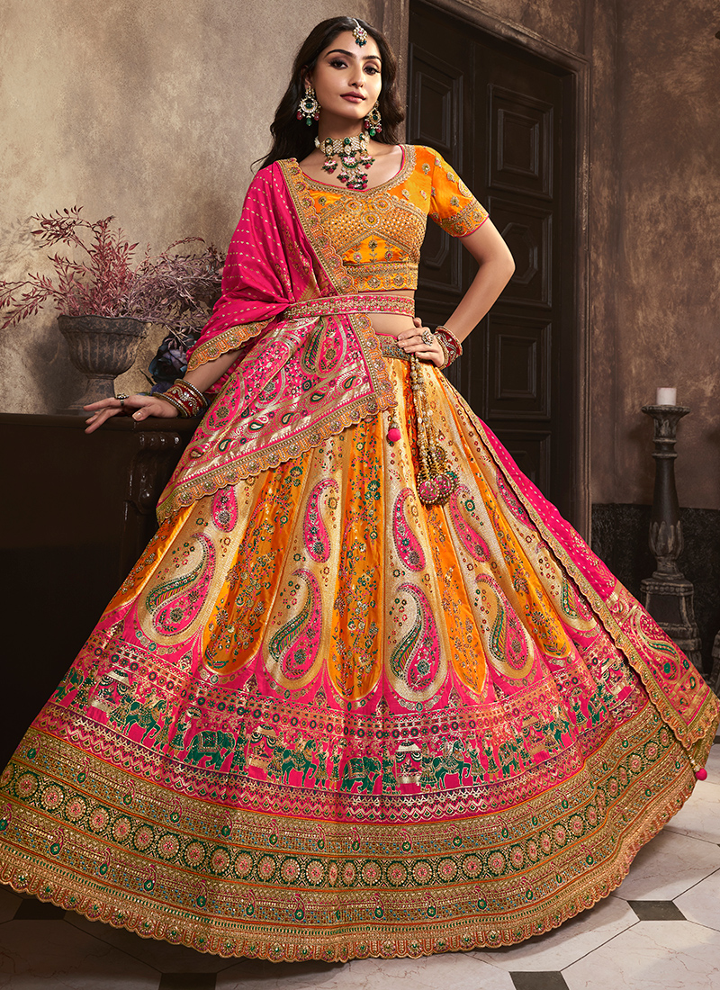 Latest mustard yellow lehenga choli - G3-WLC13540 | G3fashion.com