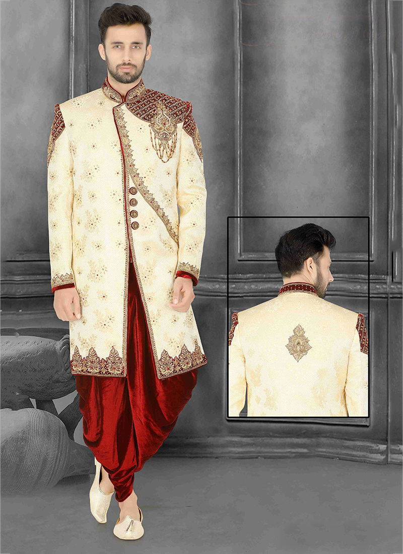 wedding sherwani with dhoti