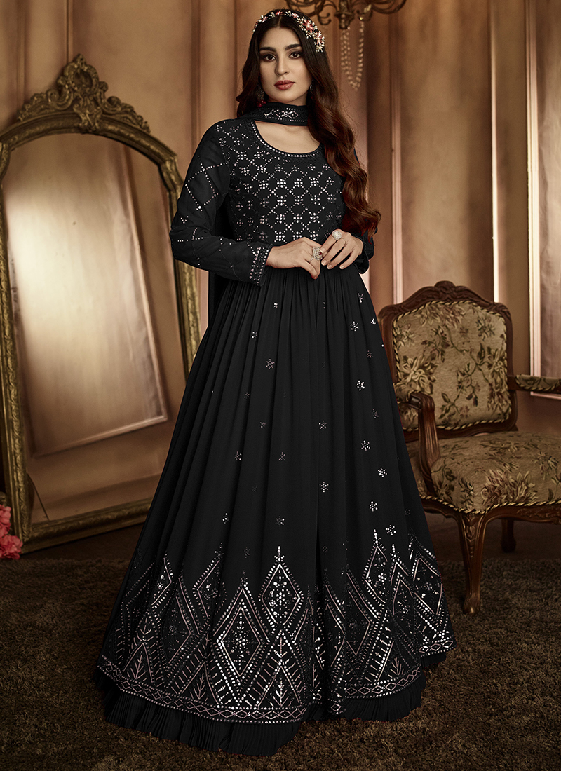 Dress for Wedding Function for Women Bridal Gown in Black