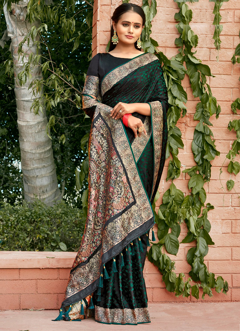 Buy Pure Paithani Silk Handloom Green Saree for Wedding Online – Sunasa