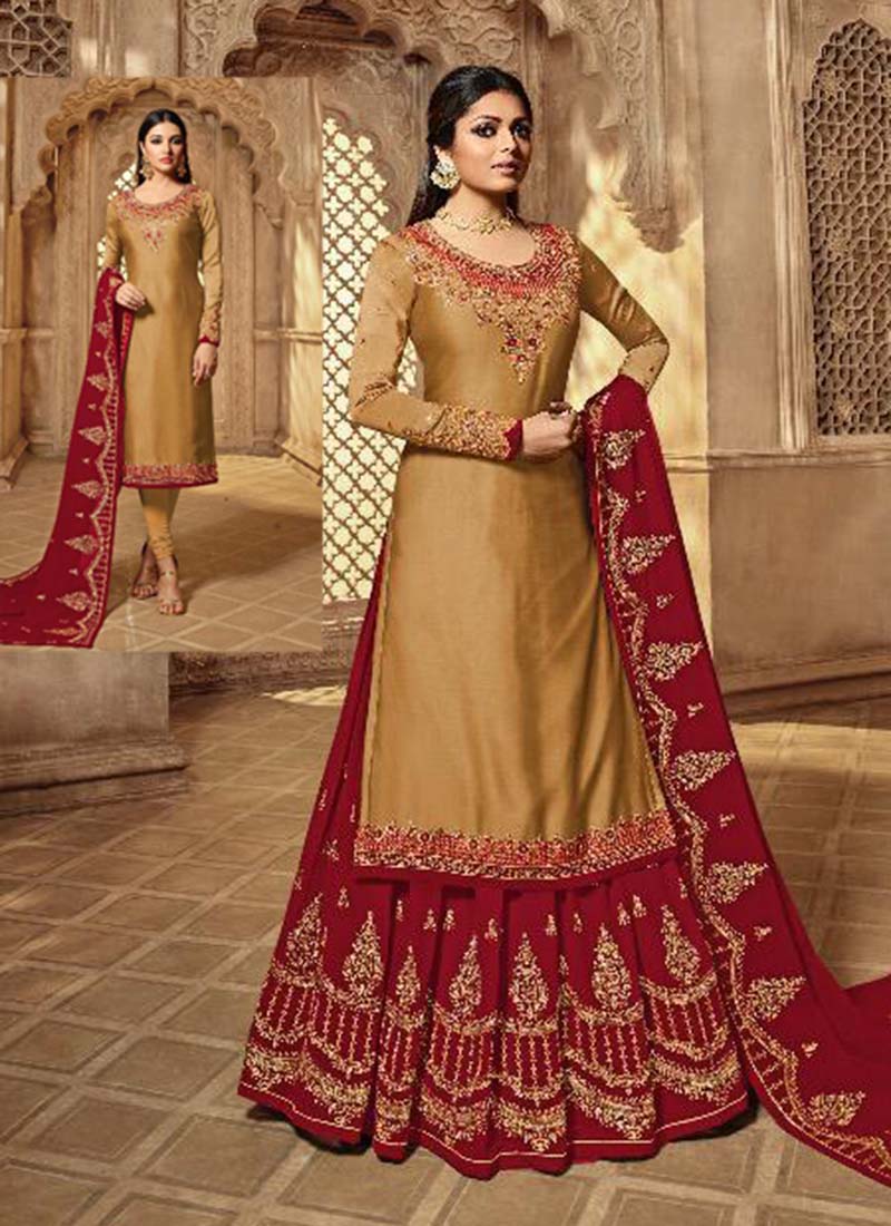 Captivating Sky Blue Color Modal Satin Embroidery Party Wear Lehenga Suit  -3746149411 | Heenastyle