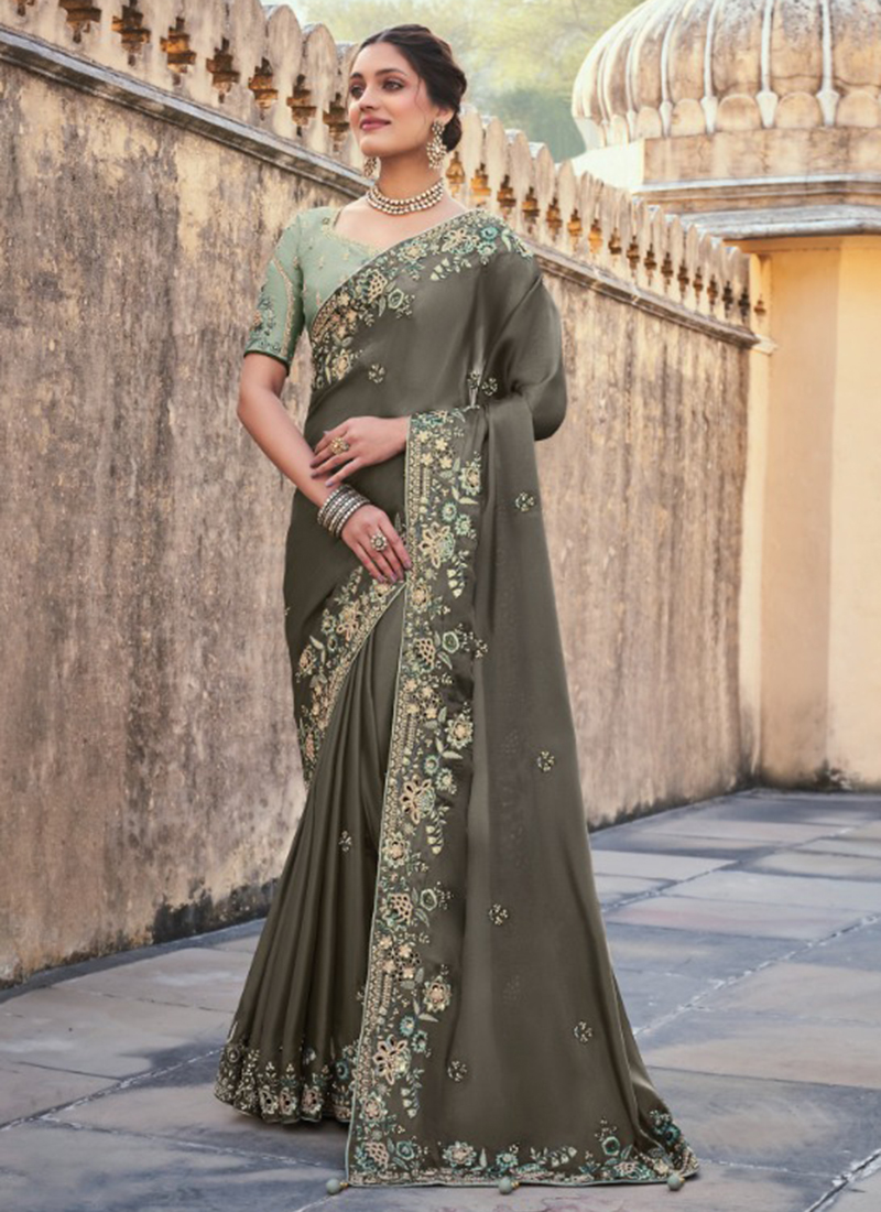 Buy Organza Sarees Online - Fancy Organza Silk Saree at Best Price |  Fabcurate