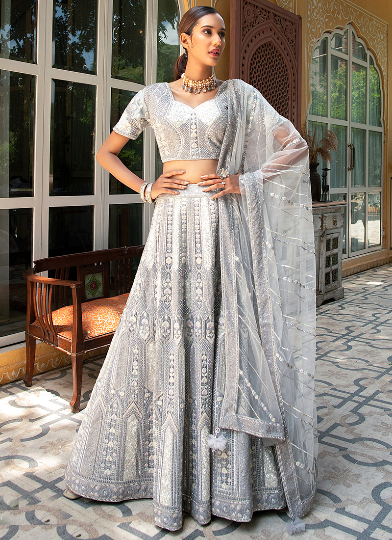 15 Captivating Grey Bridal Lehenga Designs 2020 | Designer Lehengas | by  Sarmistha Choudhary | Medium