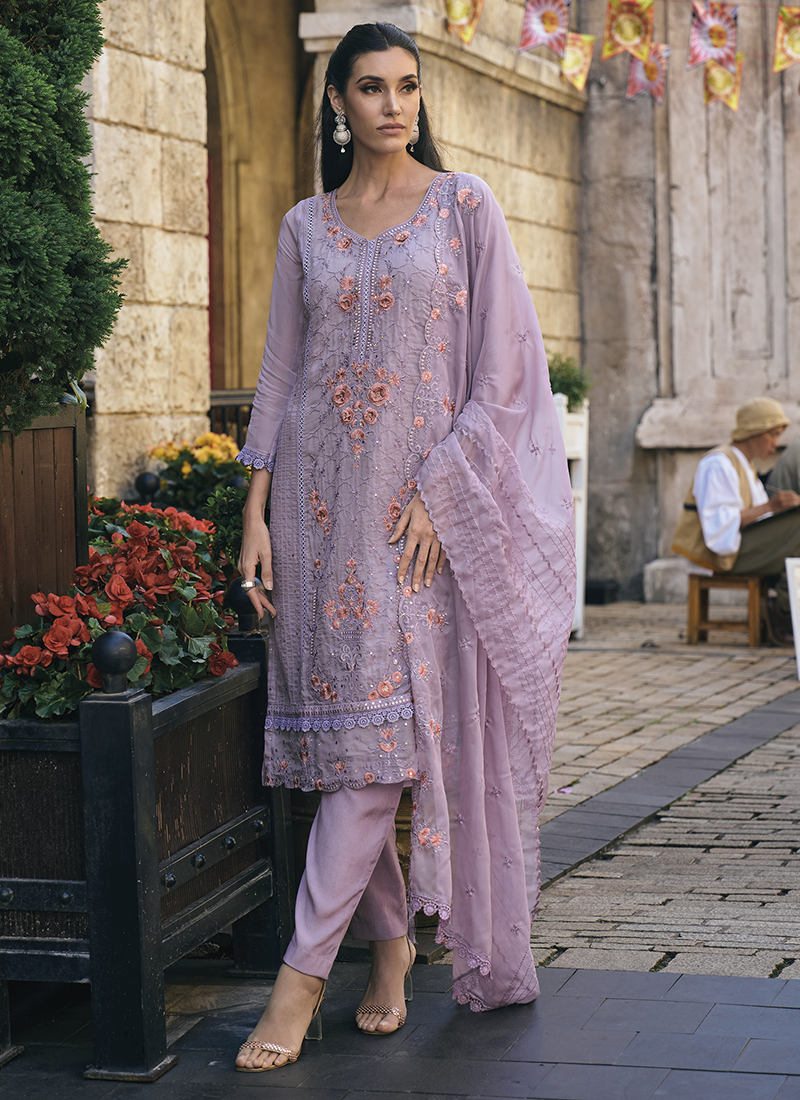 Peach Pakistani Style Palazzo Salwar Suit In Georgette SFFZ115979 – Siya  Fashions
