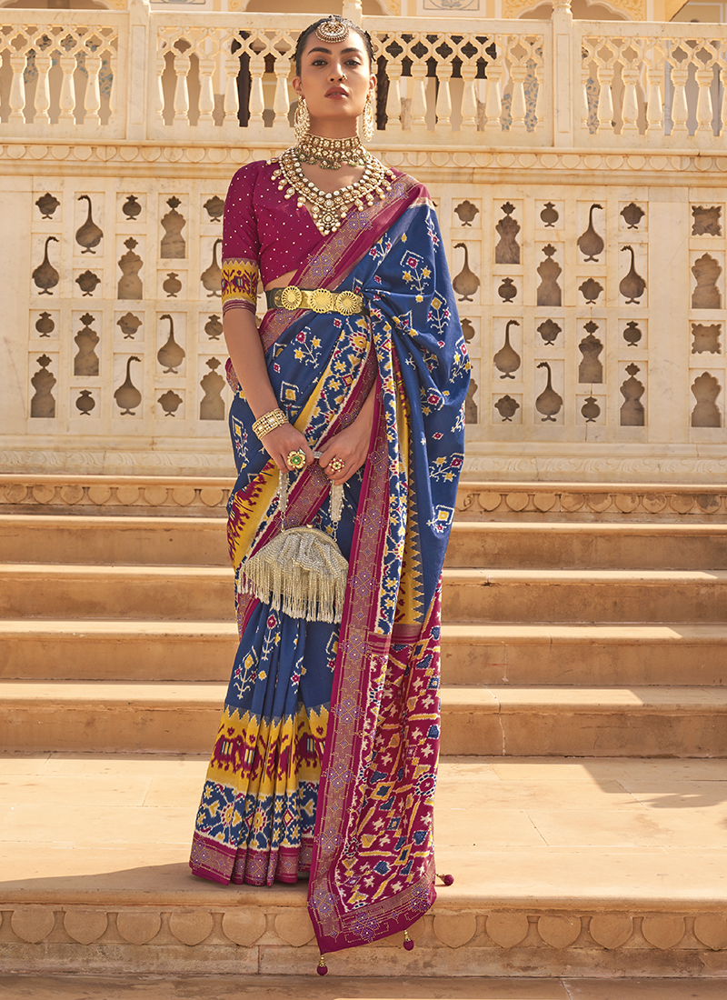 Navy Blue Wedding Sarees Photo purple royal saree