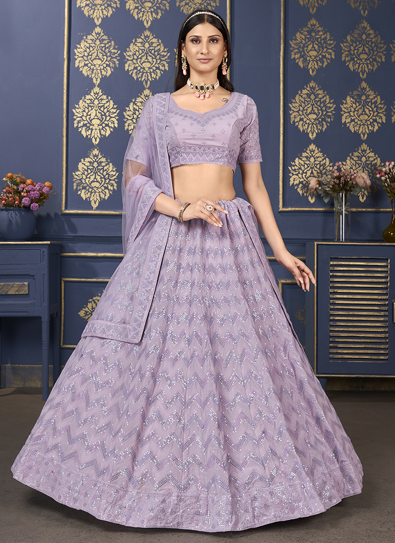 Buy Black Color Pure Georgette Fabric Lehenga Choli with Hand Work Online -  LEHV2767 | Appelle Fashion