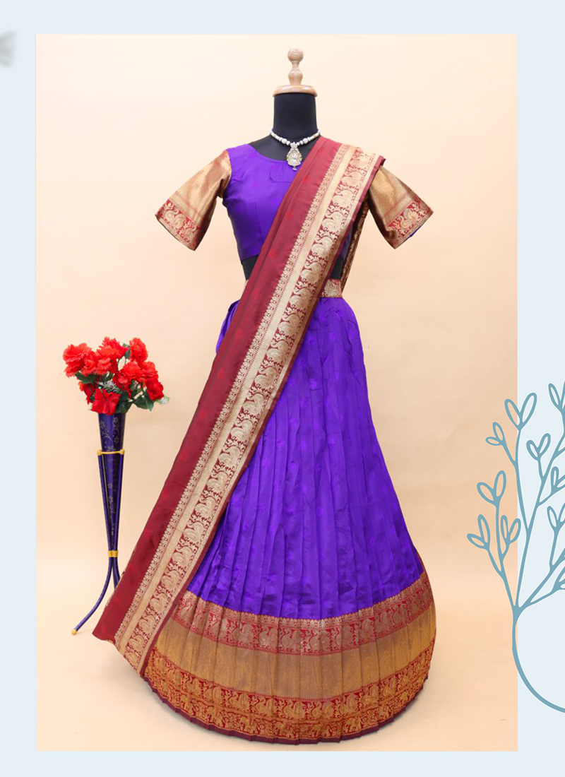 Pattu Pavadai | Half Saree Designs for Girls and Ladies Online