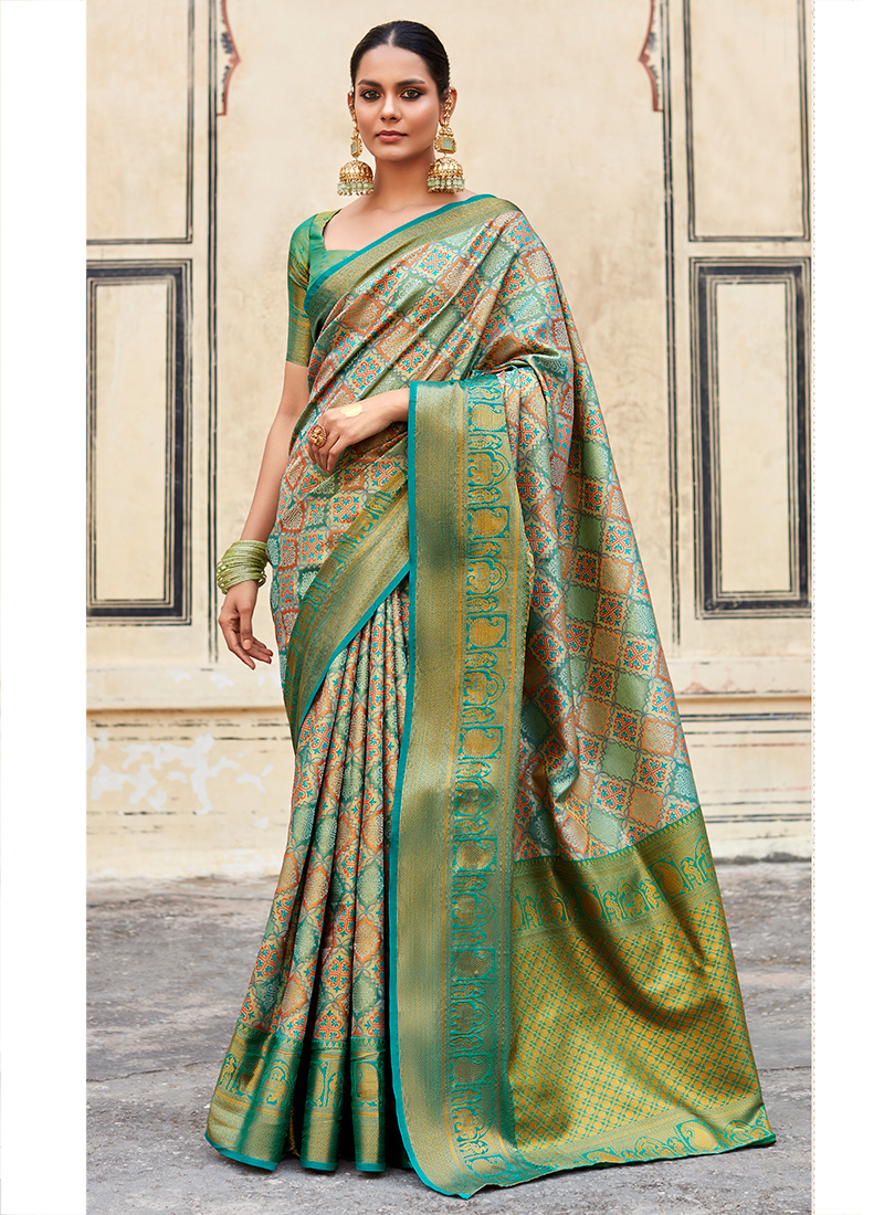 Royal Blue Woven Paithani Silk Saree – MySilkLove