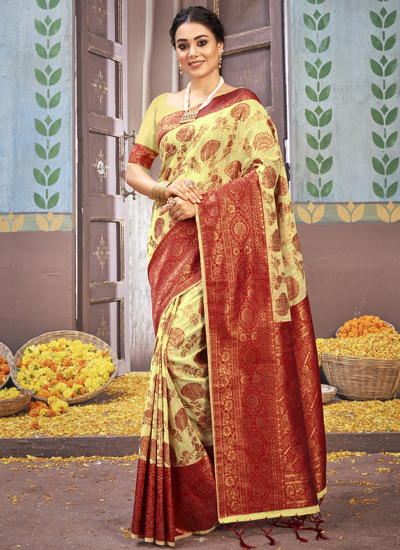 Beige Cotton Saree and Beige Cotton Sari Online Shopping