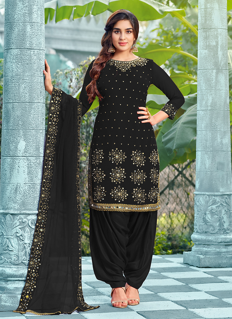 patiyala dress black