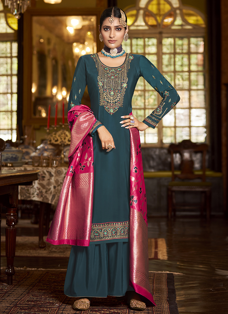 Amazon.com: Shalwar Kameez Palazzo Suits Pakistani Designer Outfits  Stitched Reception Function Wear Dress (Choice 1, Unstitched) : Clothing,  Shoes & Jewelry