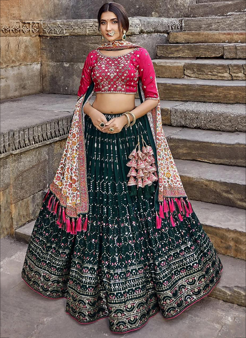 Berry Pink Lehenga Choli Wedding Dress Pakistani Online – Nameera by Farooq