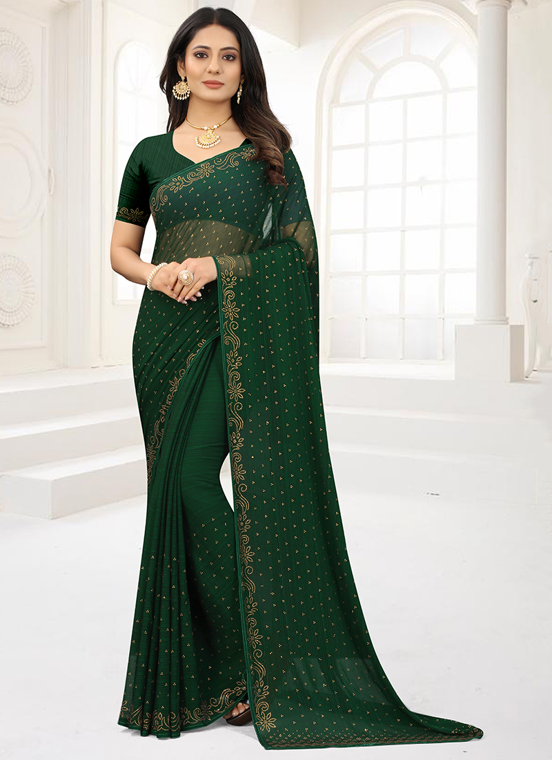 Buy Green Embroidered Sarees Online for women from Soch USA & Worldwide