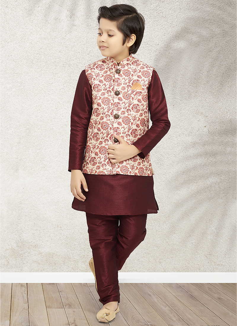 Kids kurta pajama deals with jacket