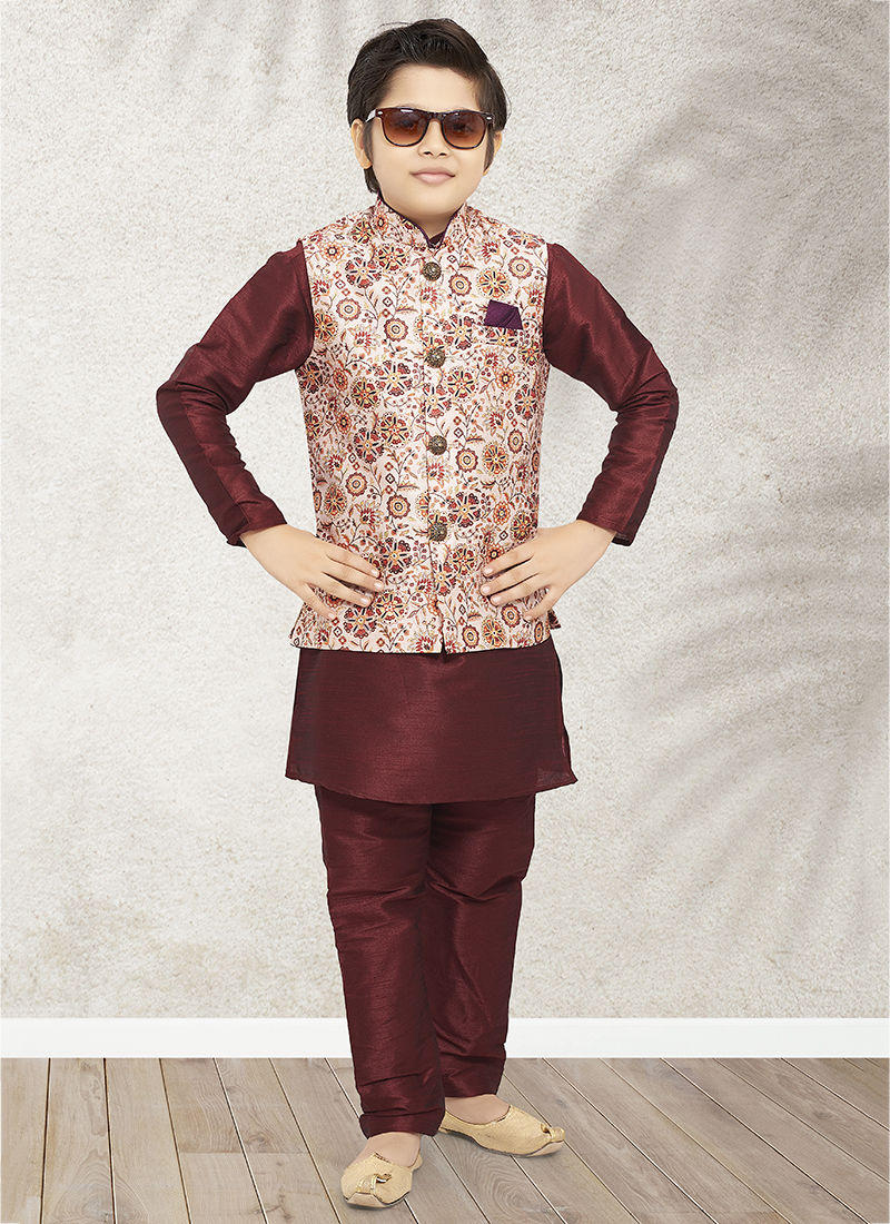 Kids kurta sale pajama with jacket