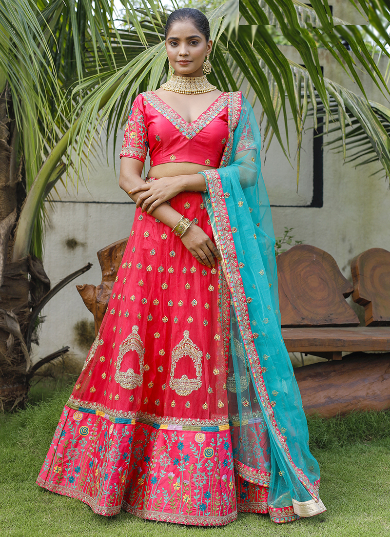 Dark pink shop lehenga choli