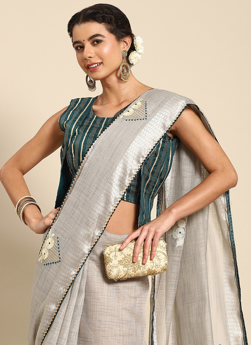 Pastel | Cotton saree designs, Hand embroidery dress, Cutwork saree