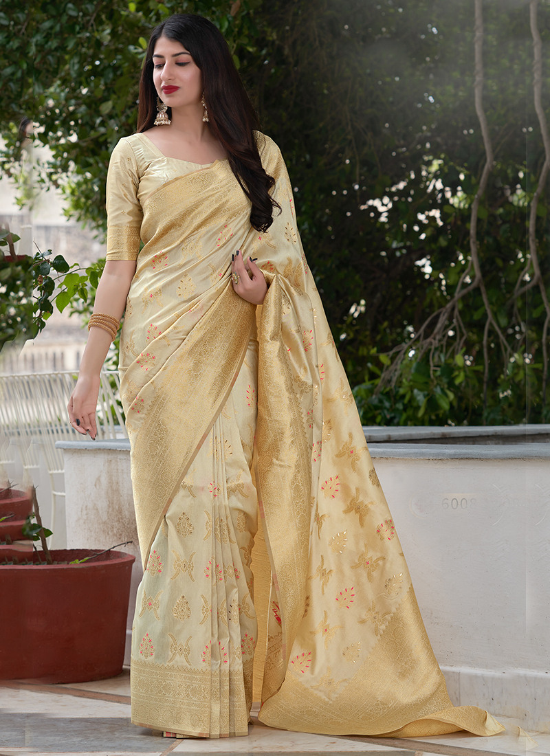 Beautiful Lichi Silk Jacquard Work Saree For Women, जैकर्ड सिल्क साड़ी,  जैकर्ड रेशम की साड़ी - Abyalife, Sasaram | ID: 2850350313073