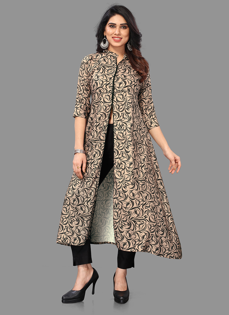 Phagun Designer Double Layer Anarkali Kurti Dori Jacket Style Indian Dress  - 12 - Walmart.com