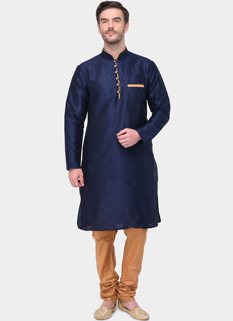 Om Shubh Mangalam Men's Black Cotton Plain Kurta White Pajama : Amazon.in:  Fashion