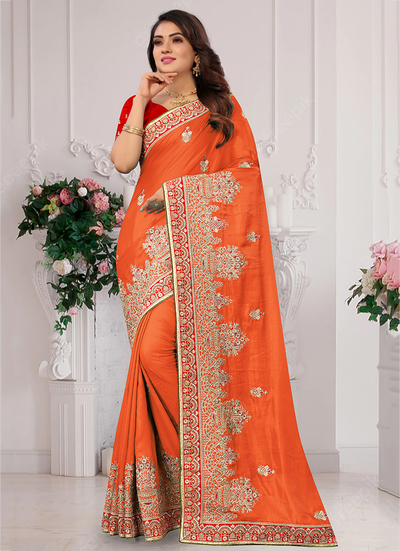 Gold And Fanta Pure Kanchipuram Tissue Silk Saree - Shrees Boutique