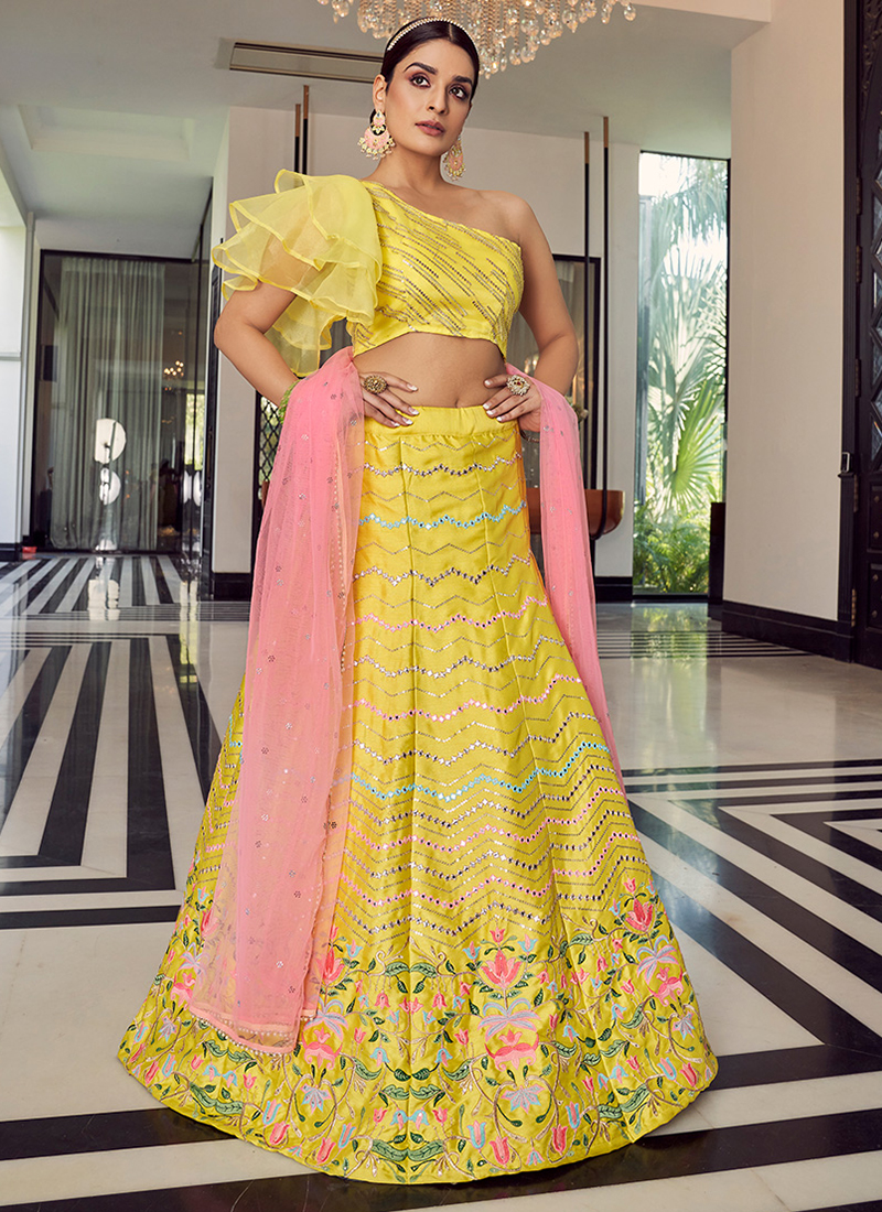 Impressive Embroidered Festival A Line Lehenga Choli -