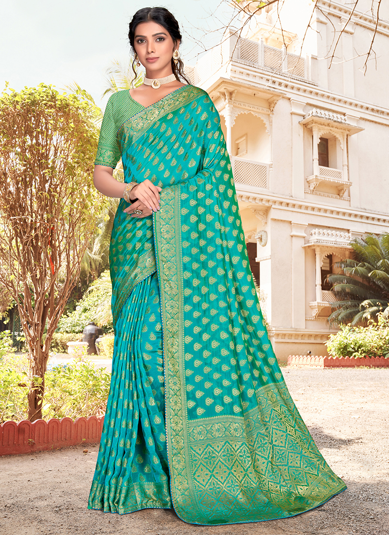 Shravanya Banarasi Saree for Wedding for Women – Sadi For Wedding 2022 –  South Indian Paithani Designer Saari Bridal Work – varsityclub