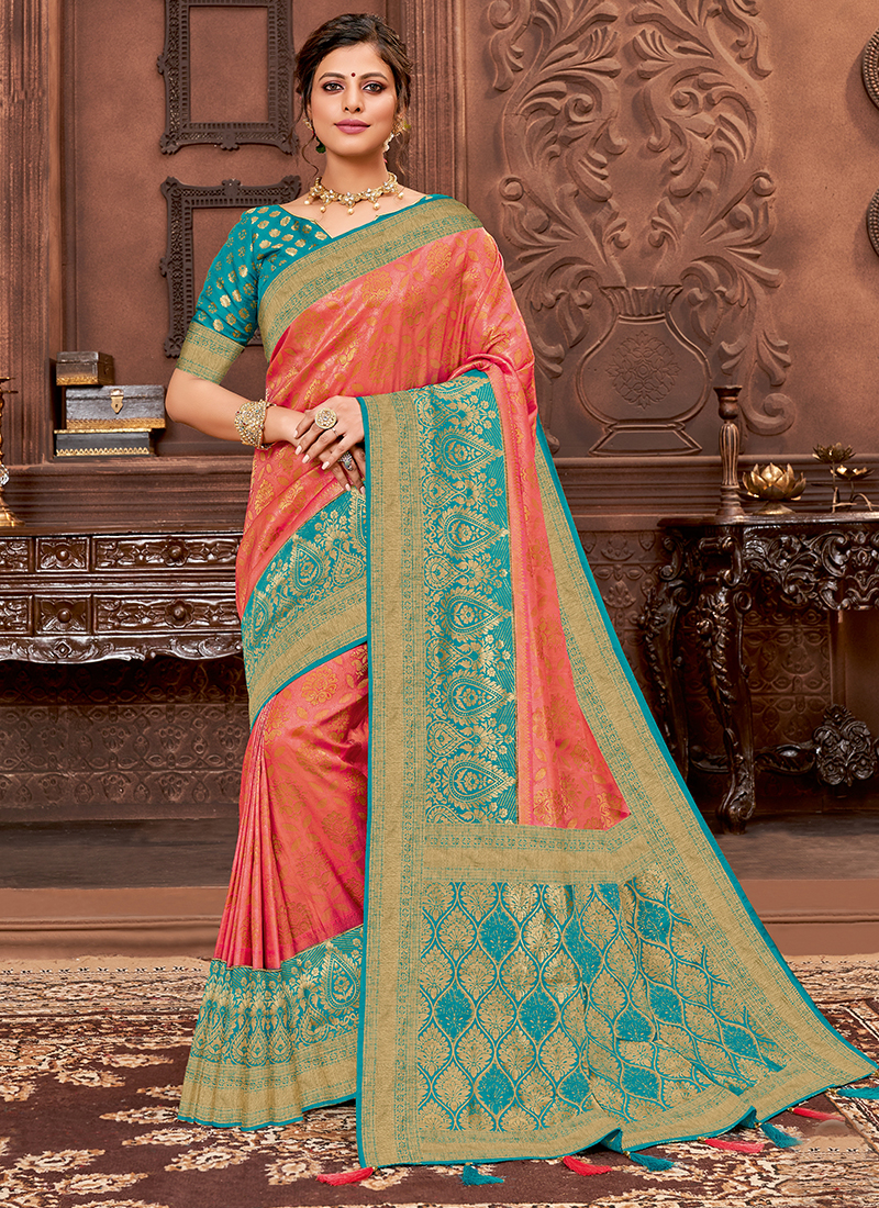 SOFT SILK SAREE WOVEN WITH BEAUTIFUL DESIGN BY MISSY FASHION