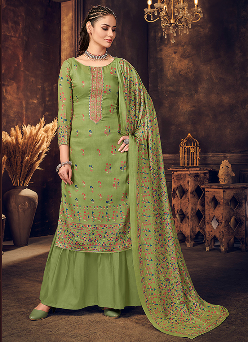 Cotton palazzo suits on sale design