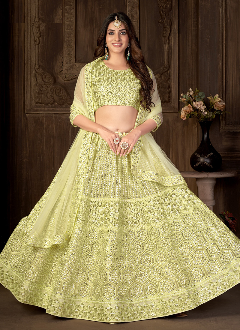 Page 4 of Light Green Lehengas