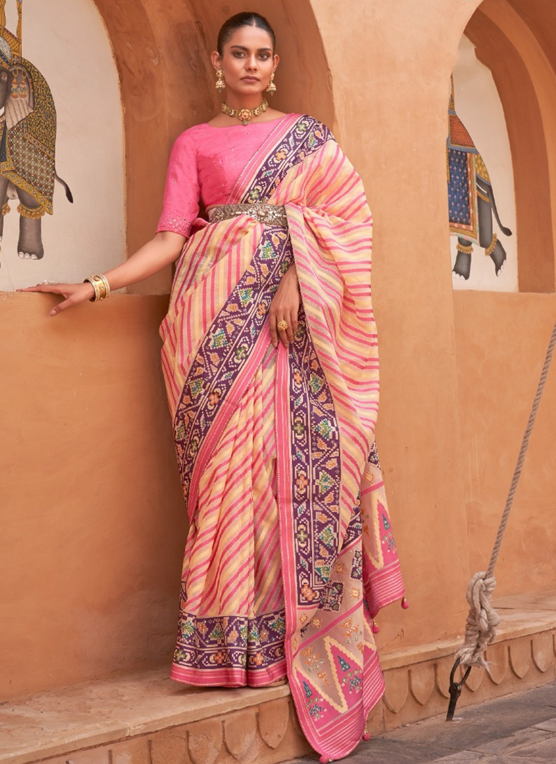 OMG Spacial Light Pink Handloom - Handloom Saree | Pink Saree