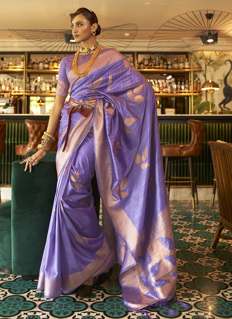 Madhubala Light Purple Saree - My Libash