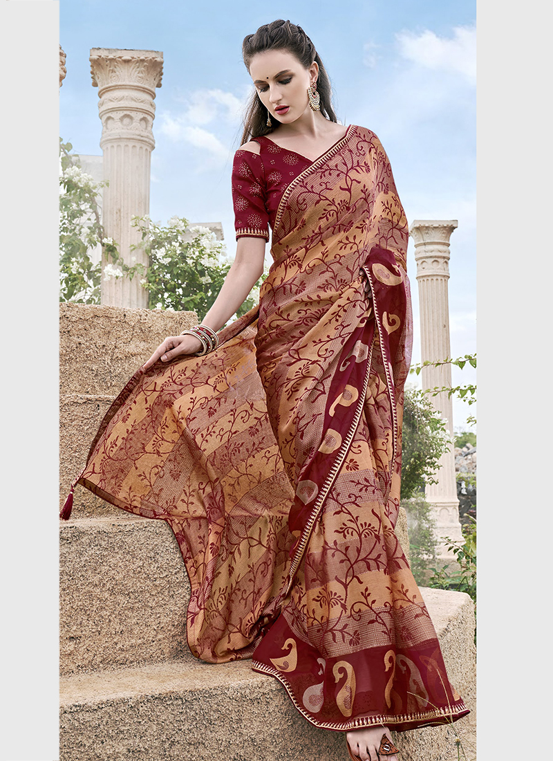 KIMORA MEERA 12 SOFT BRASSO SAREE