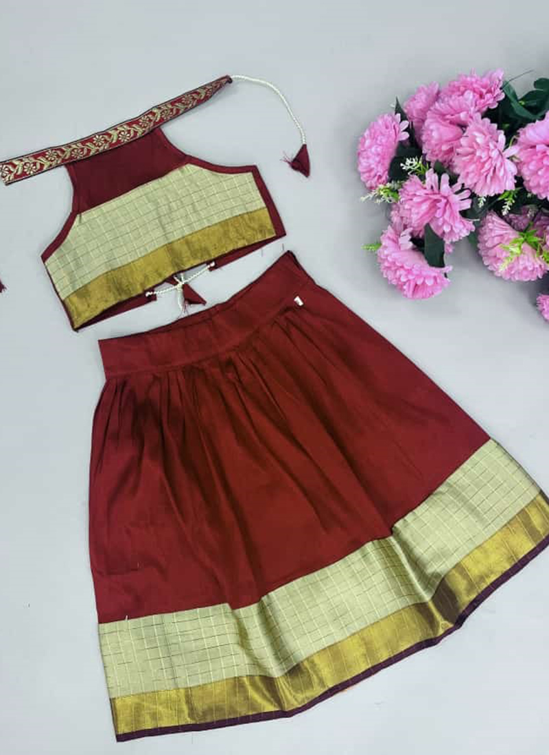 Kids Lehenga Choli Dupatta Indian Designer Ethnic Girl Kids Festival Party  Wear Maroon Red Dress Custom Made to Measure Lengha Chunni - Etsy