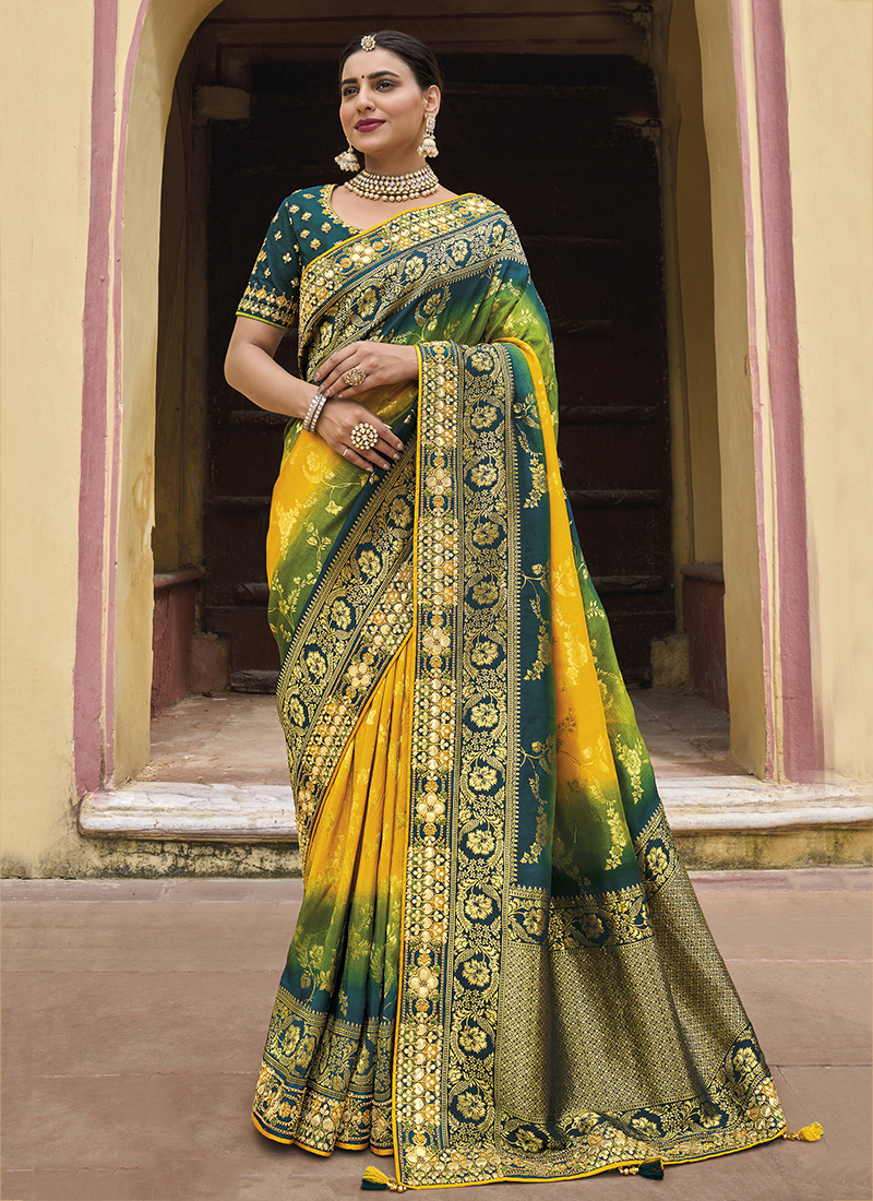 Buy Green Sarees for Women by FASHION BOOMS Online | Ajio.com