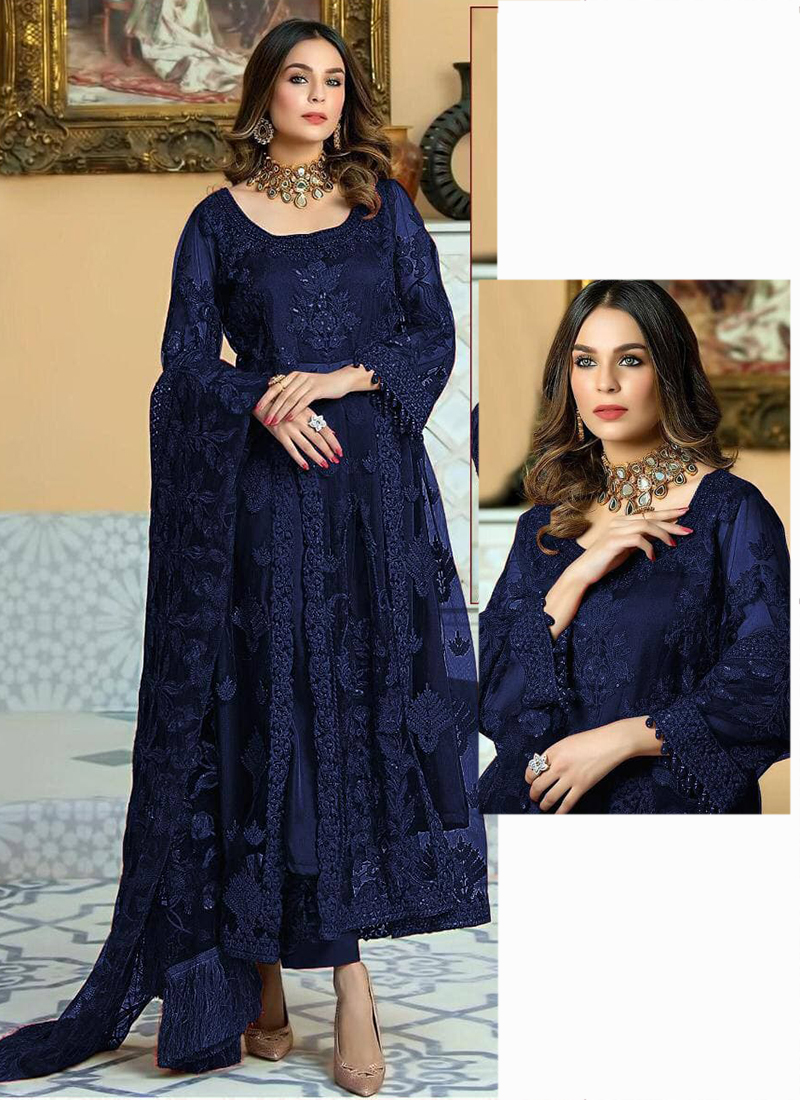 Navy blue pakistani on sale dresses