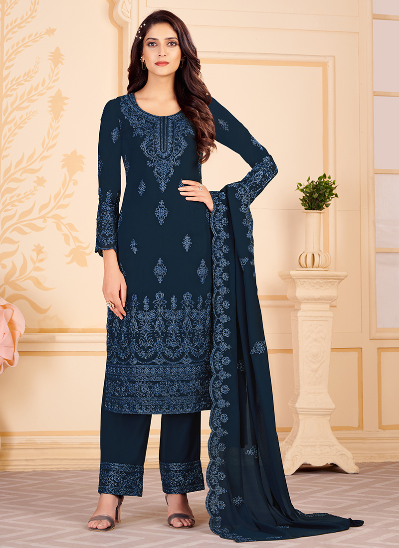 dark blue salwar