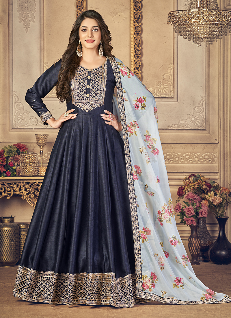 Grey Muslim Women Pakistani Bollywood Party wear Floor Touch Gown Anarkali  Salwar Kameez Girl Indian Suit Semi-stitch 7871 : Amazon.ca: Clothing,  Shoes & Accessories