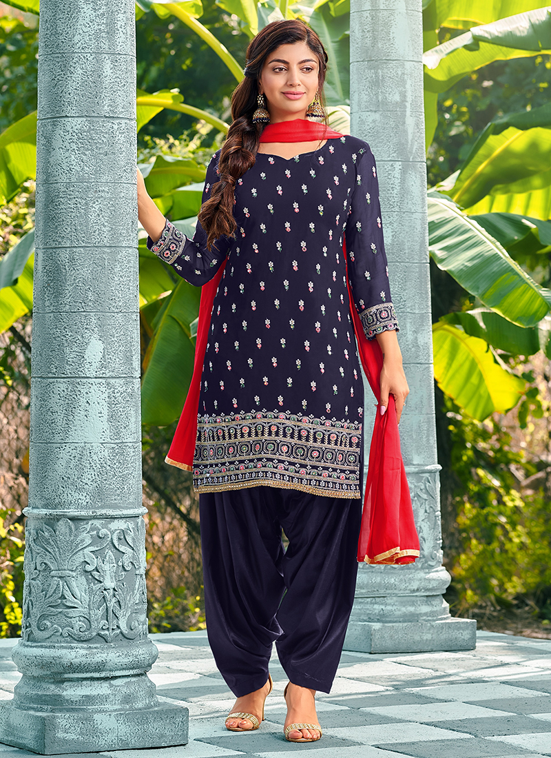 Velvet Punjabi Patiala Suits Indian Pakistani Wedding Wear Pakistani Salwar Patiyala  Suit With Handmade Stone Worked Heavy Net Dupatta Dress - Etsy