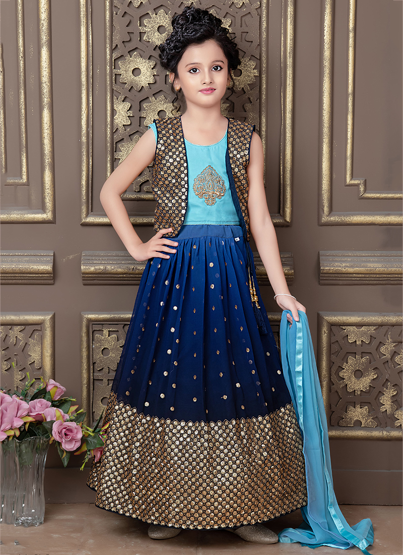 Buy Dharmi Fashion Girls Kids Velvet Lehenga Choli (4-5 Years, Green) at  Amazon.in