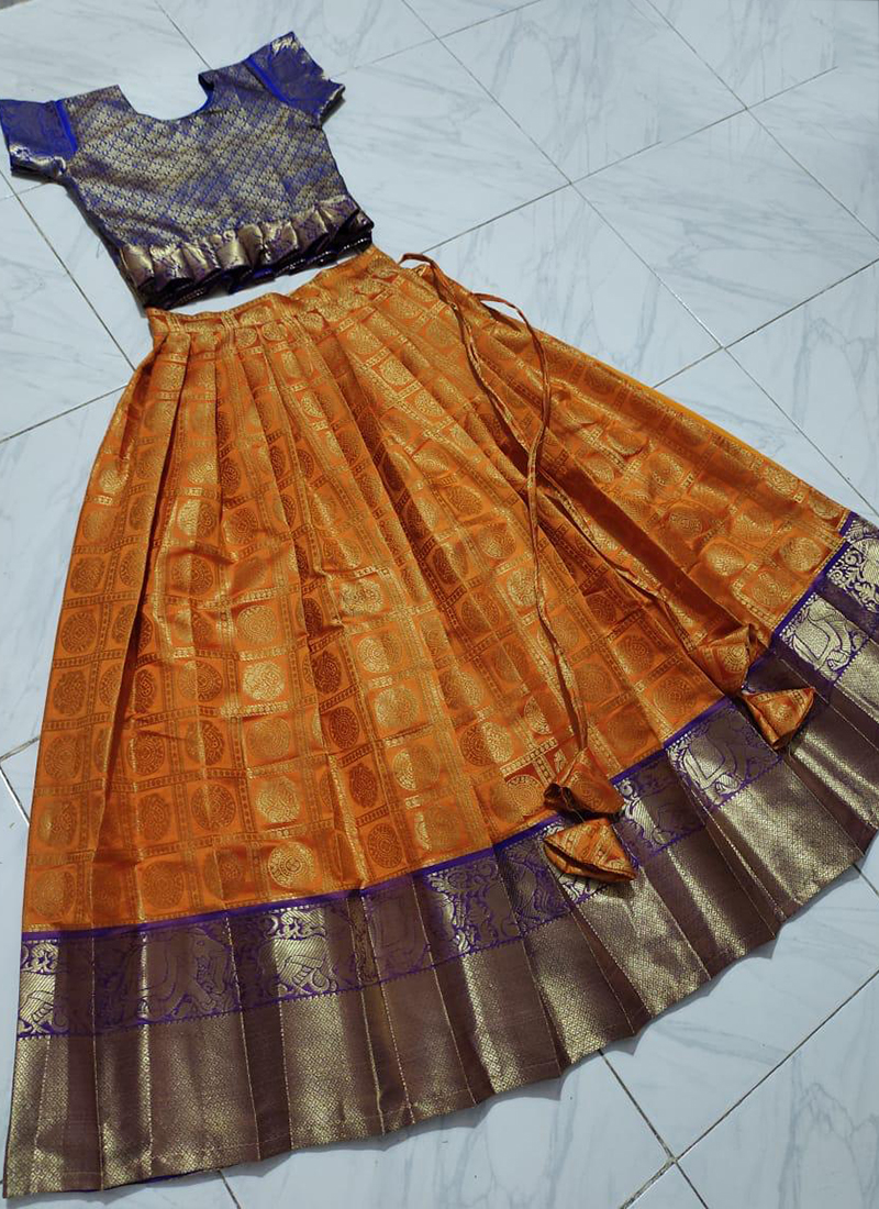 Indi Kids Yellow and Pink Girls Lehenga Choli – Indi Ethnics