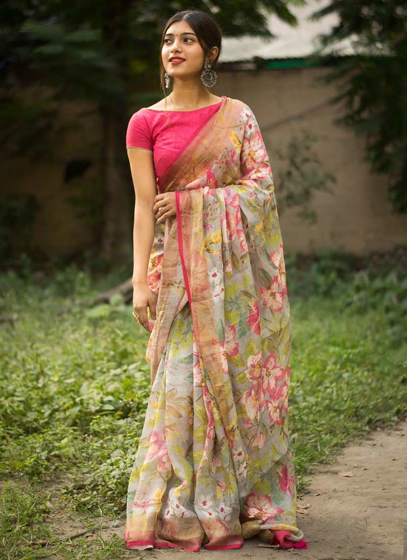 royal georgette with kasab work saree