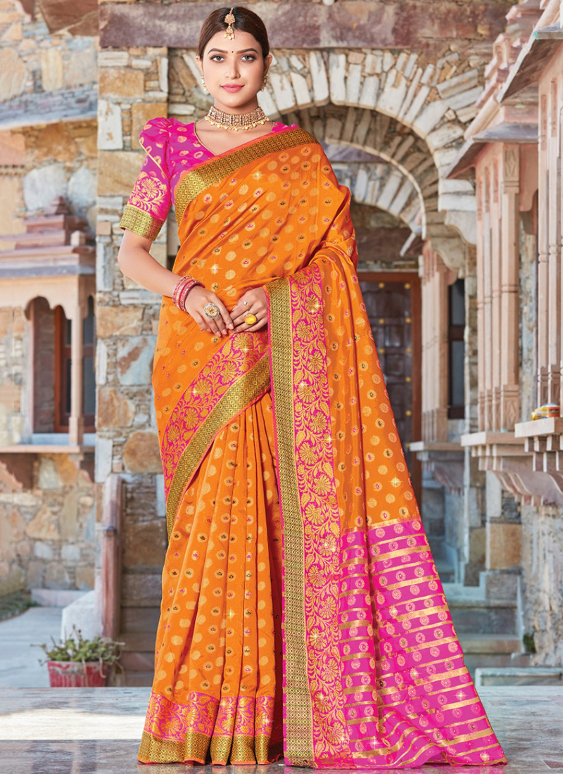 Yellow Foil Patola Printed Smooth Silk Saree For Haldi Function – tapee.in