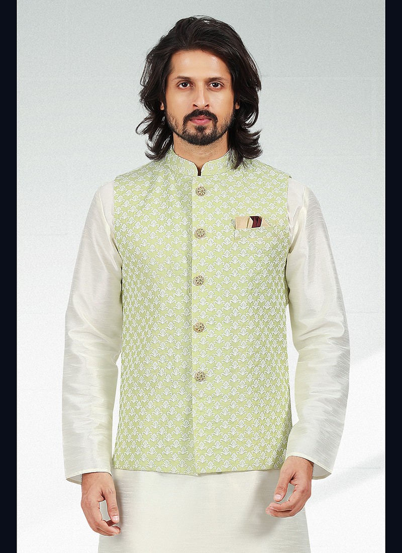 Buy Men Half Jacket With Black Kurta Pajama Classic Design for a  Sophisticated Look Online in India - Etsy