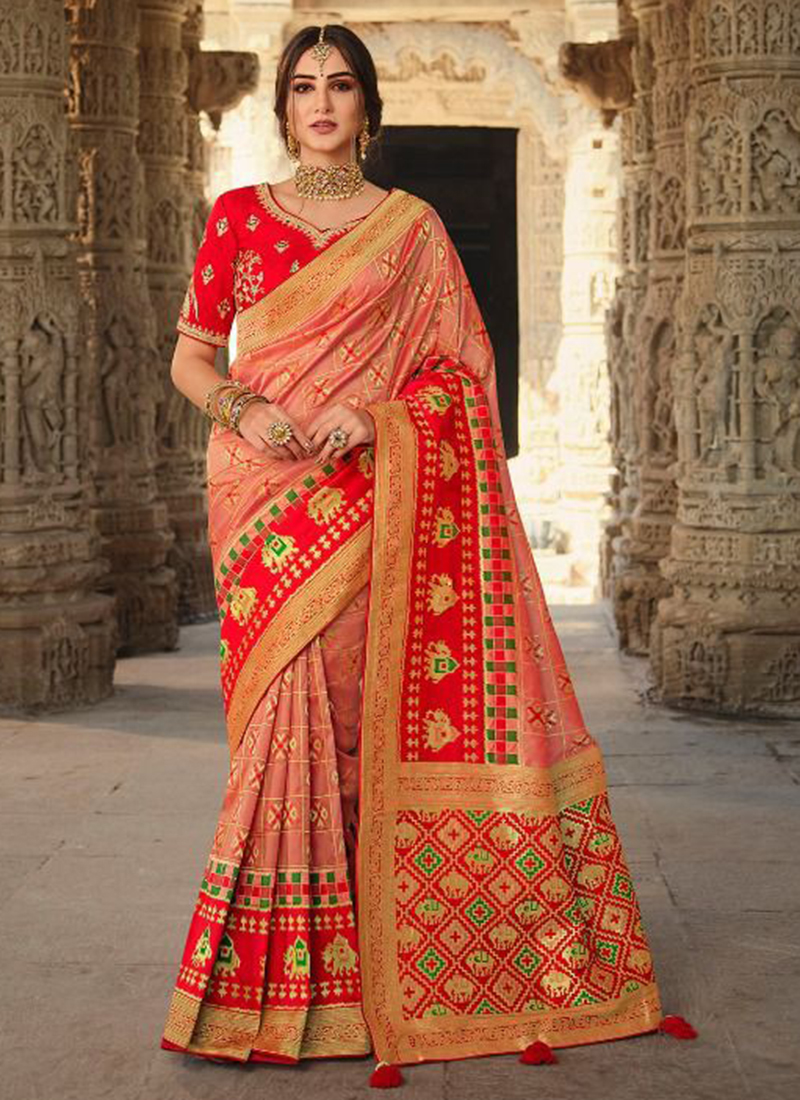 CHILD COTTAGE Banarasi Silk Saree : Amazon.in: Fashion