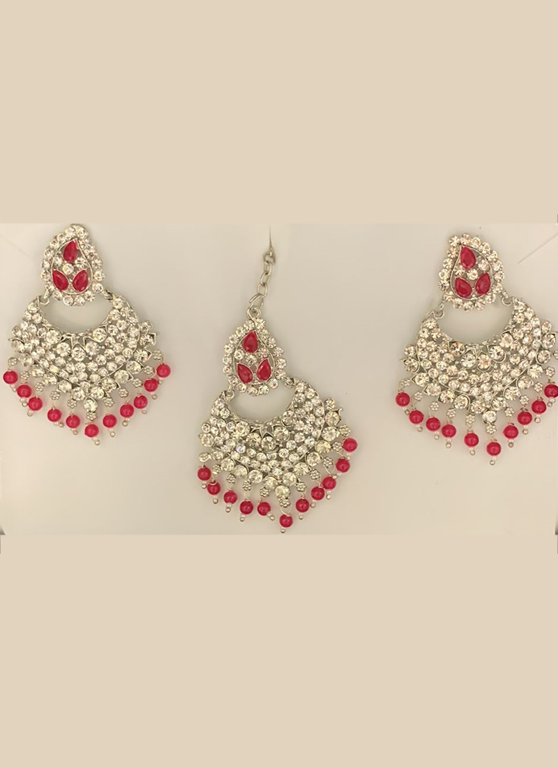 Suhasi Turquoise Maangtikka Earring Set – I Jewels