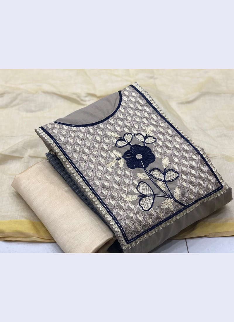 Jaipuri Printed Unstitched Cotton Suit Material | LRSSLNI-1022-1 | Lable  Rahul Singh