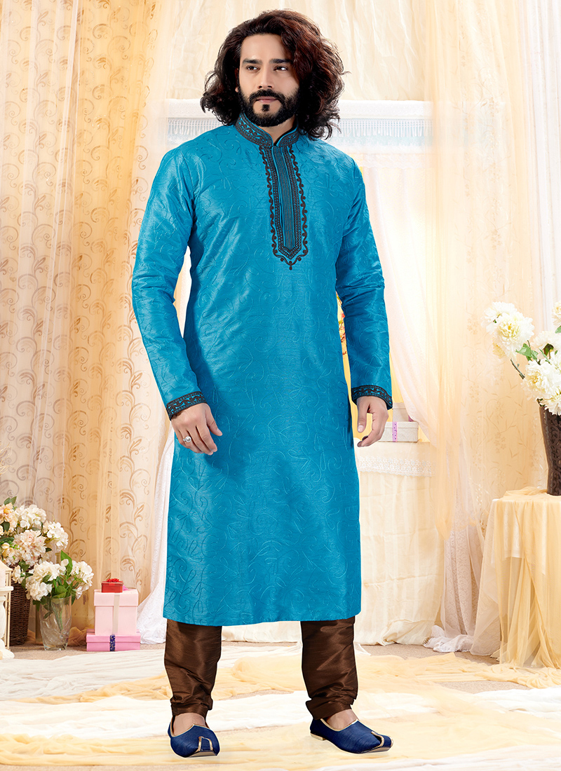 Dupion Art Silk Patterned Men Kurta Pajama Wedding Dress at Rs 599/set in  Gurugram
