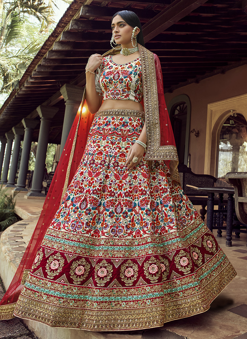 Buy Traditional Wear Multi Color Digital Printed Cotton Ready To Wear  Lehenga Choli Online From Surat Wholesale Shop.