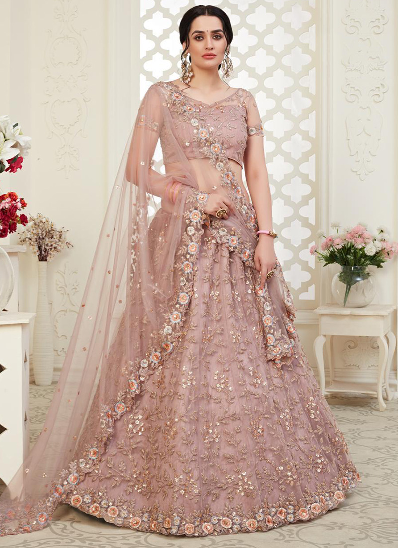 Thread Work Lehengas: Designer Thread Work Lehenga for Wedding